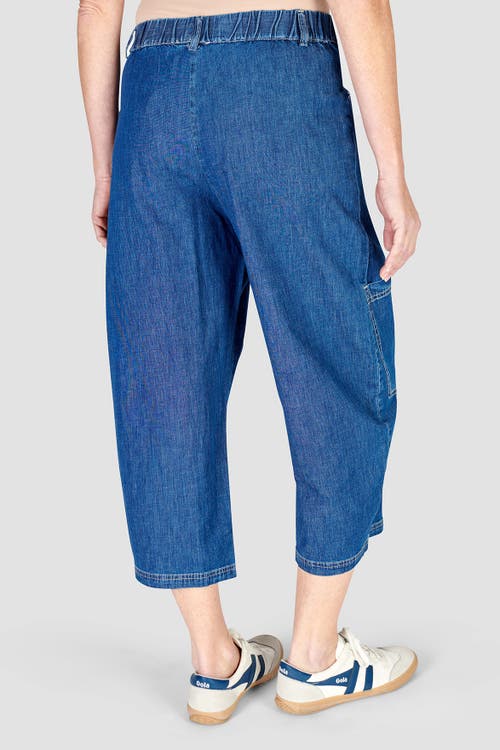 ALEMBIKA ALEMBIKA DENIM CAPRI WITH KNEE PATCH POCKET DETAIL