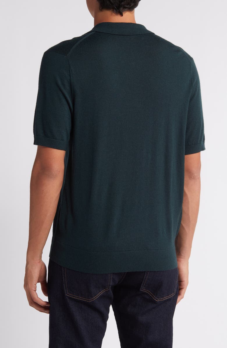 Vince Short Sleeve Merino Wool Polo Sweater, Alternate, color,