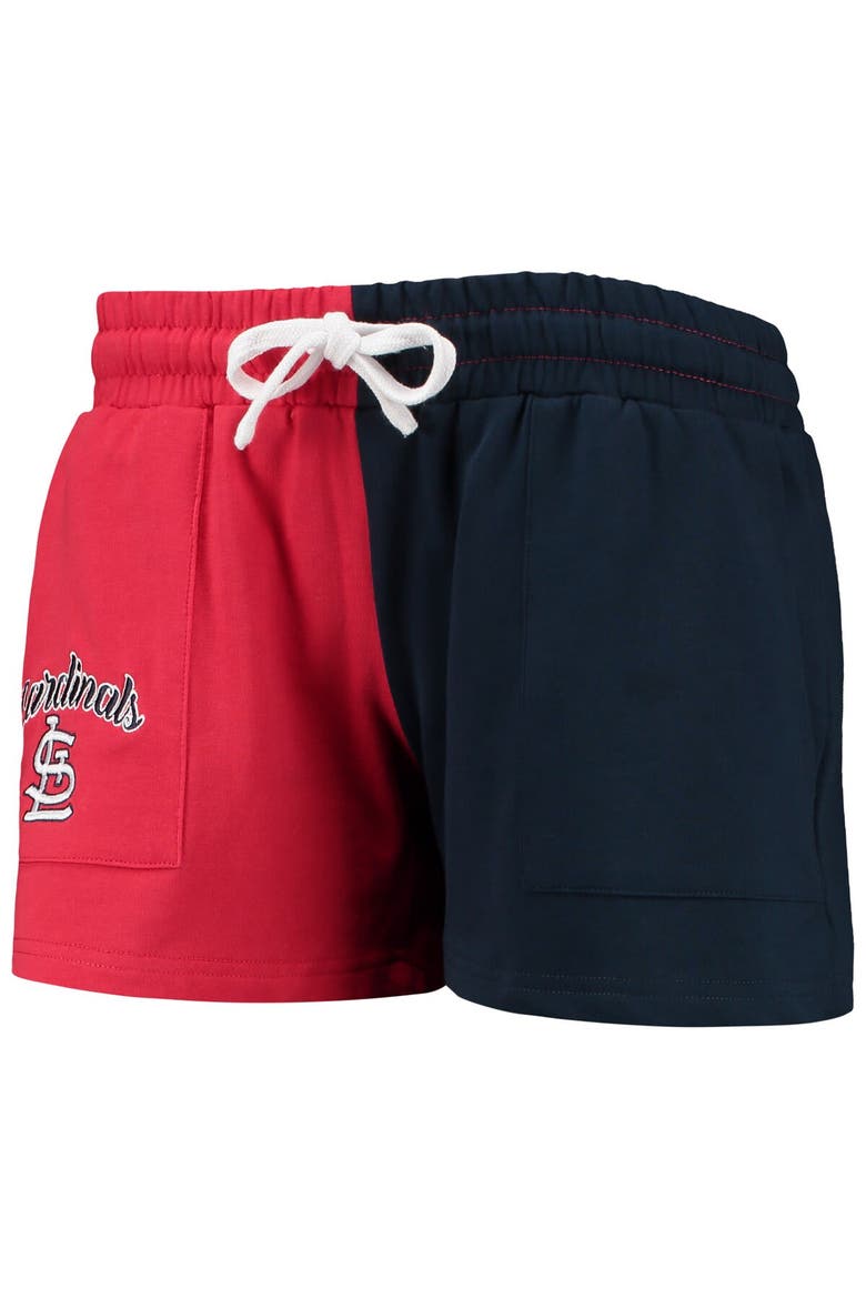 Women's FOCO Red/Navy St. Louis Cardinals Color-Block Pullover Hoodie & Shorts Lounge Set, Alternate, color, Red