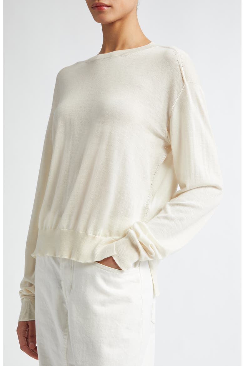 Seamless Crewneck Sweater, Alternate, color, NATURAL