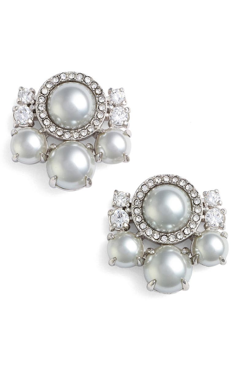 Kate Spade New York pearls of wisdom cluster stud earrings, Main, color, 