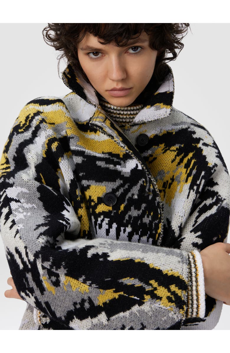 Missoni Double-breasted Caban With Tiger Pattern, Alternate, color, Multicoloured