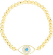 CHLOE AND MADISON CZ Eye Stretch Bead Bracelet