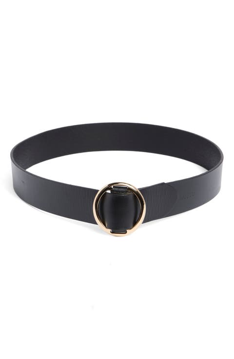 Round Friction Pull Through Leather Belt