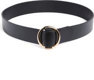 Vince Camuto Round Friction Pull Through Leather Belt
