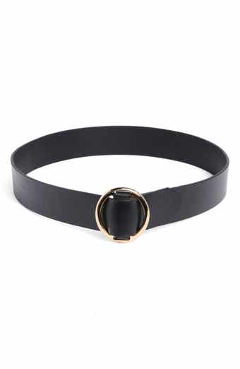Vince Camuto Round Friction Pull Through Leather Belt