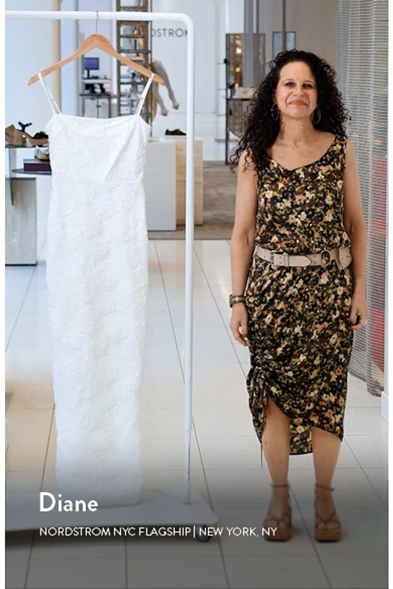Eva Floral Embroidery Sheath Gown video