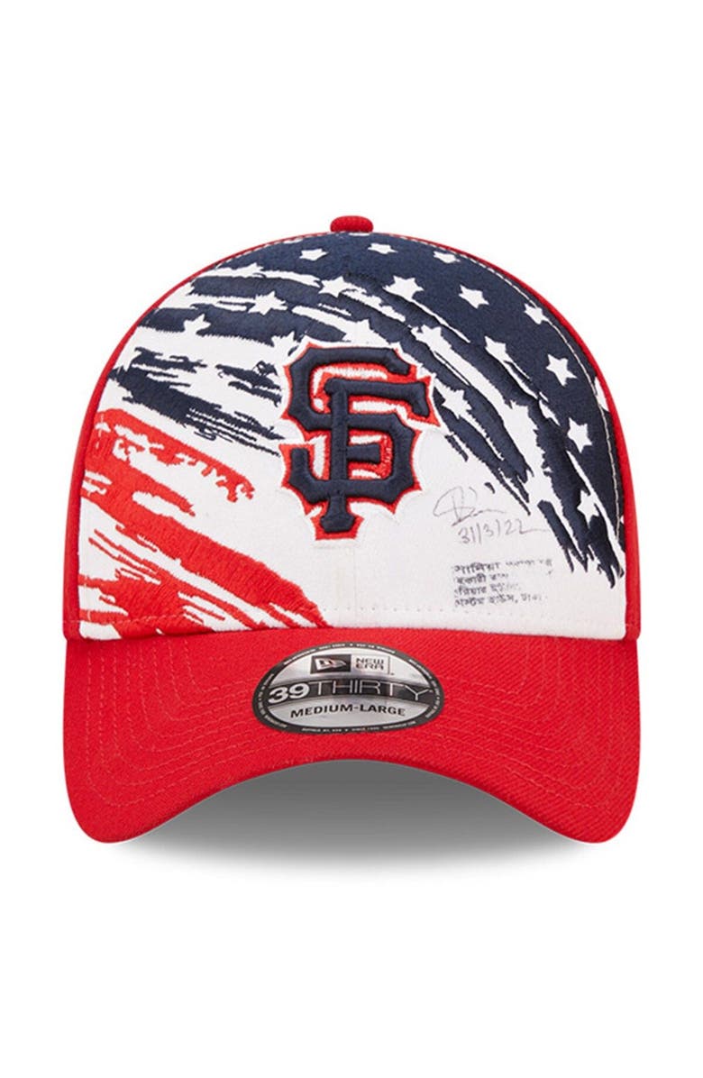 New Era Men's New Era Red San Francisco Giants 2022 4th of July 39THIRTY Flex Hat, Alternate, color, Red