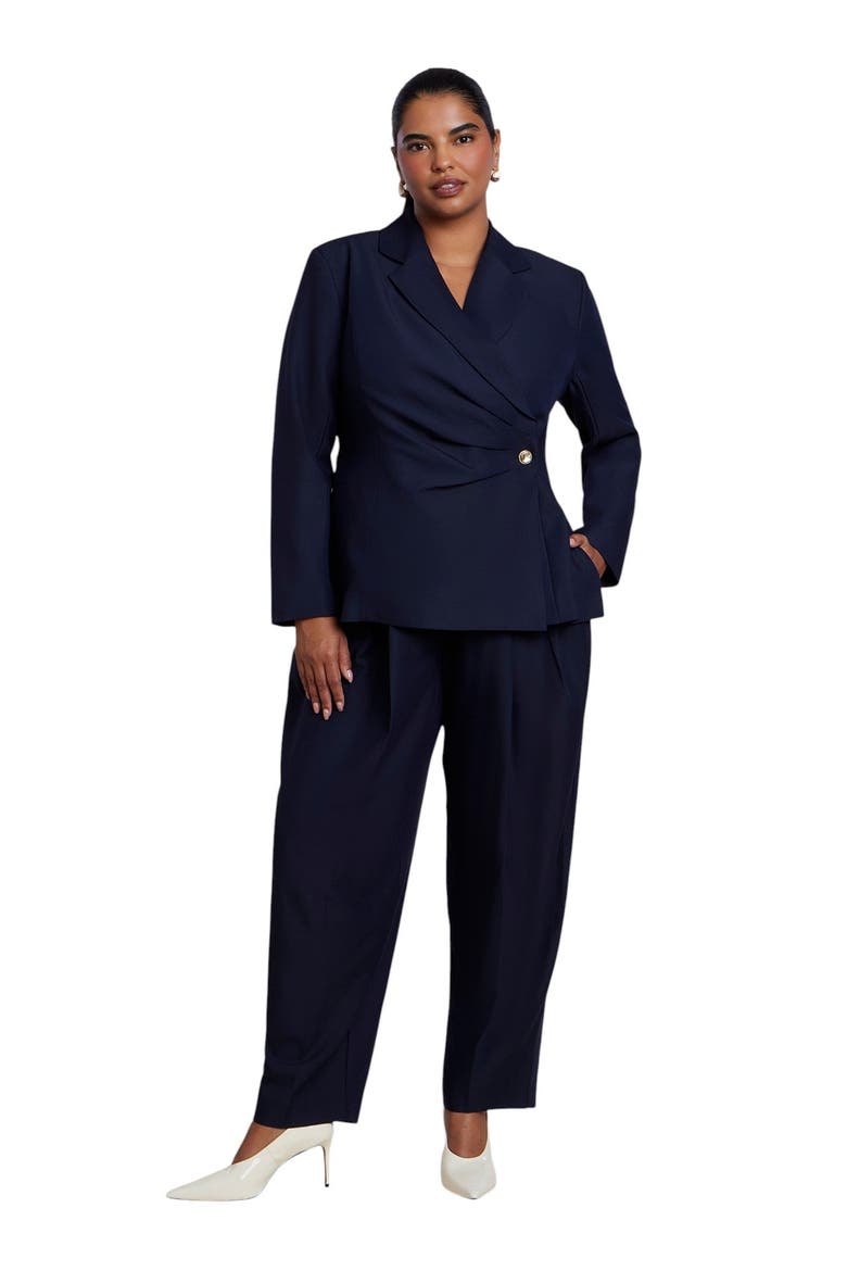 Soft Wrap Blazer (Plus), Alternate, color, NAVY