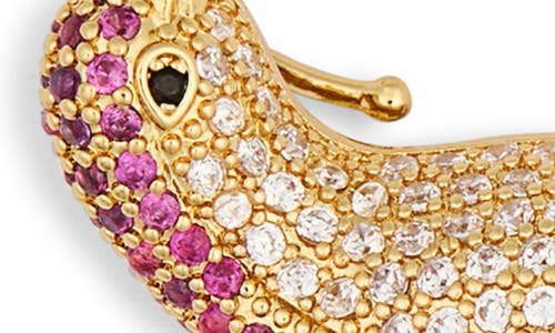 Eye Candy Los Angeles Greta Cz Pavè Parakeet Brooch