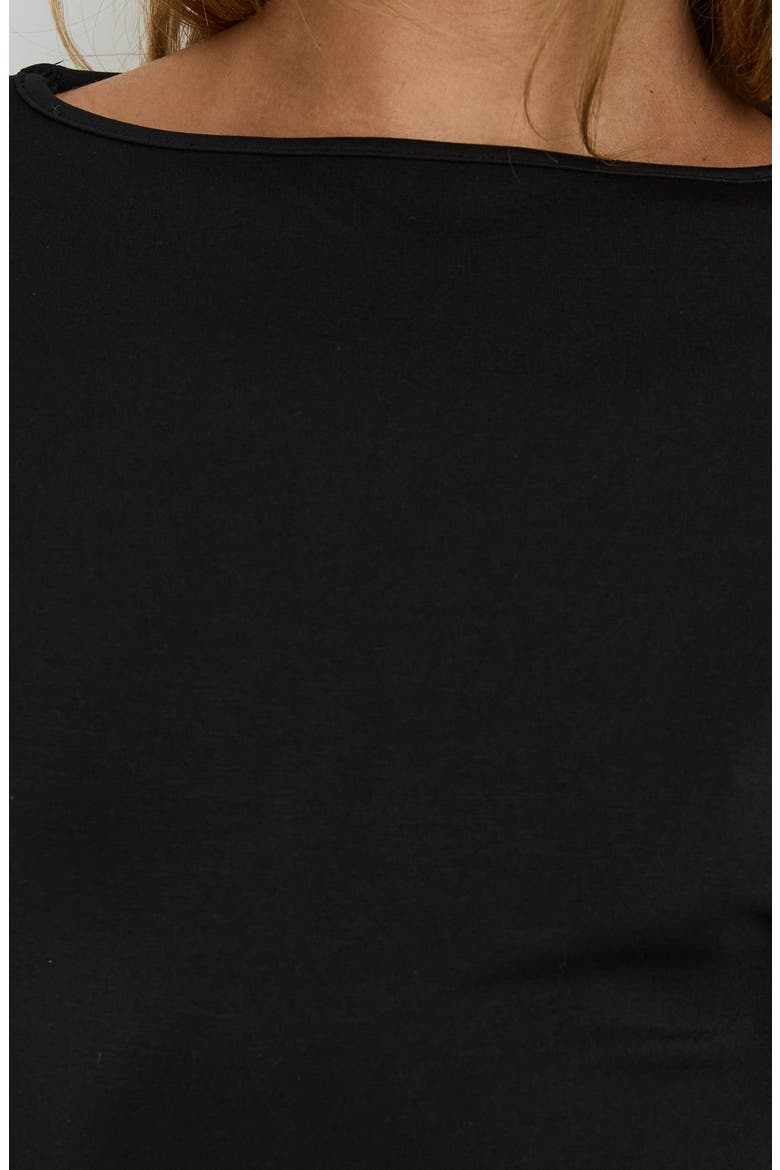 Arazia Contrast Hem Top, Alternate, color, BLACK