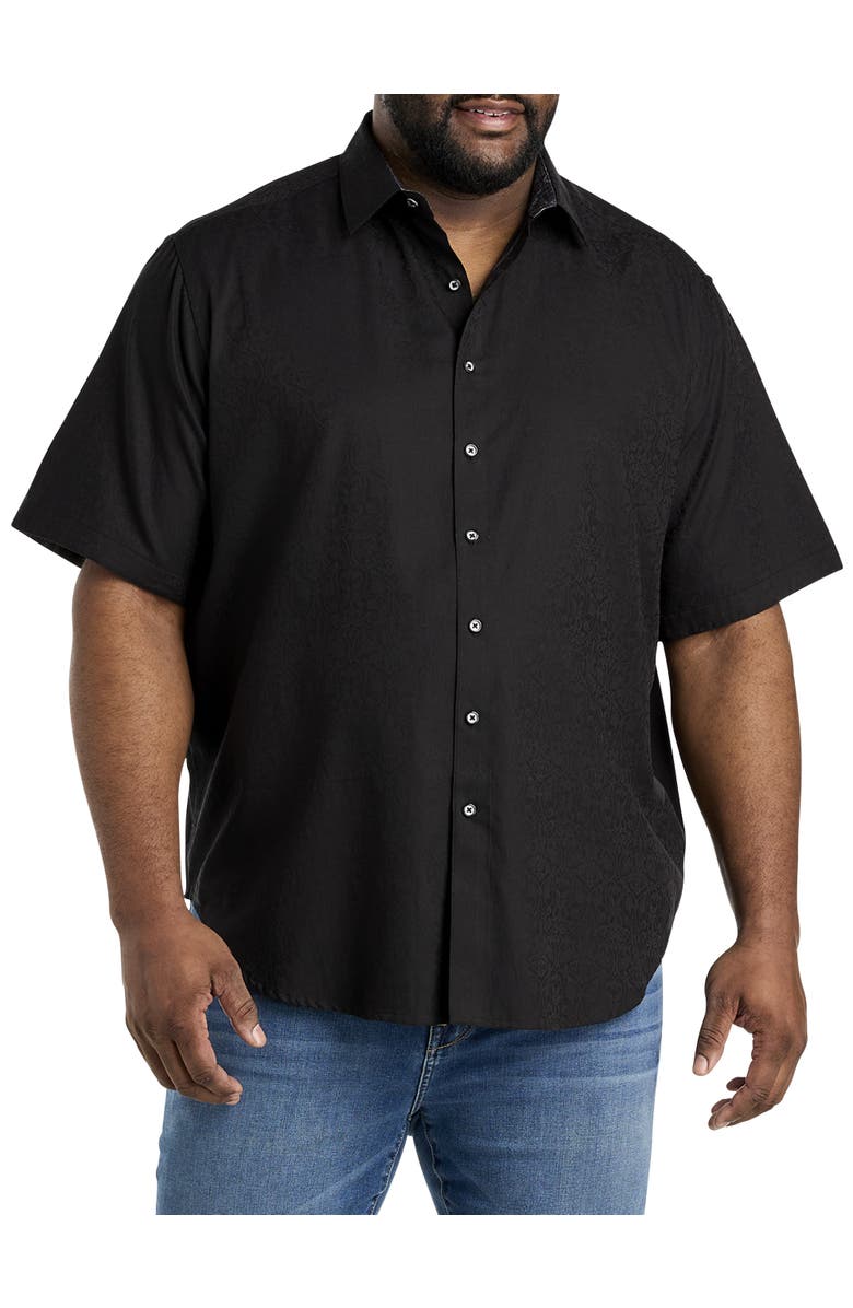 Robert Graham DXL Luther Sport Shirt, Main, color, Black