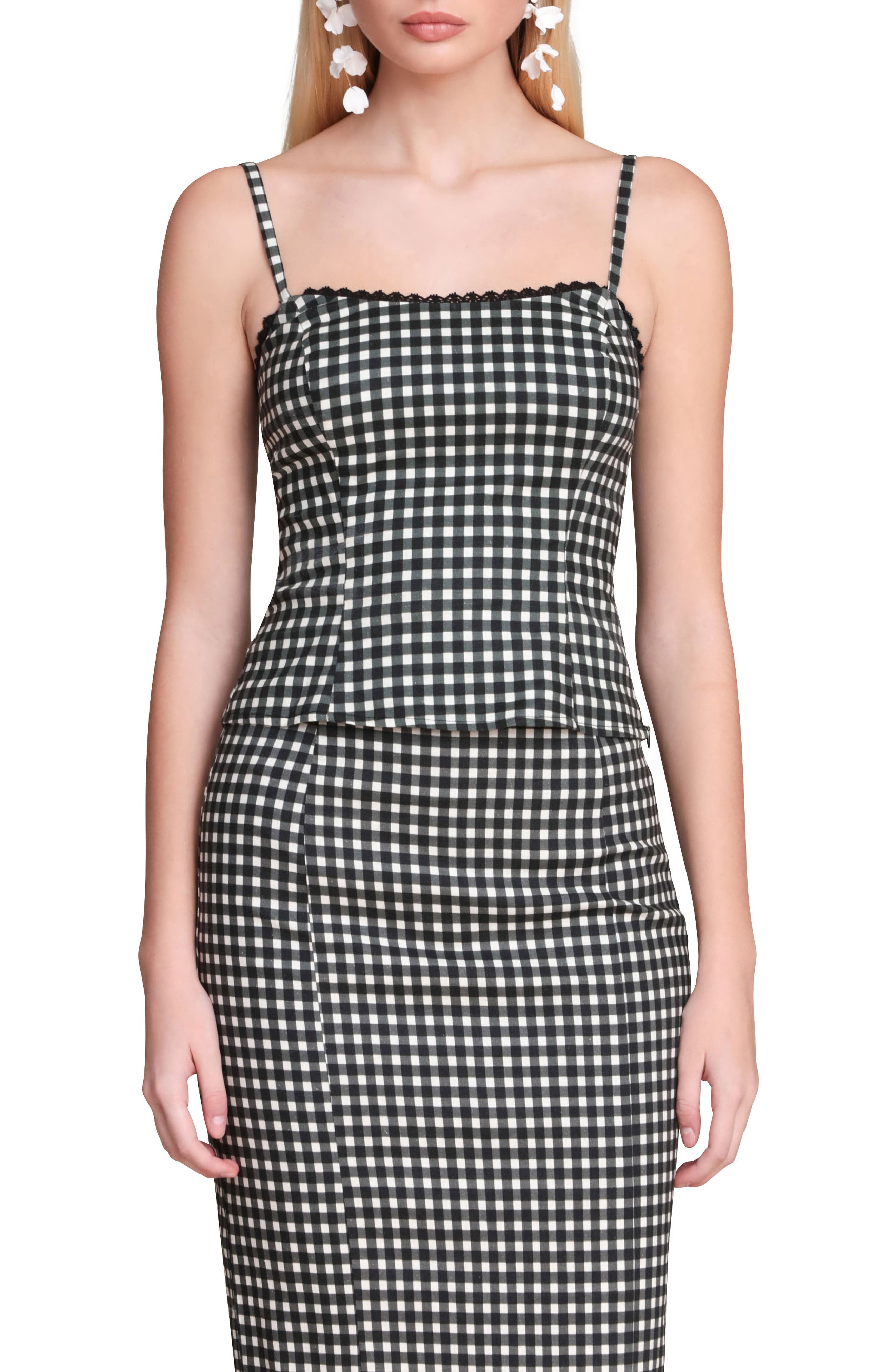 selected BLACK/ CREAM GINGHAM