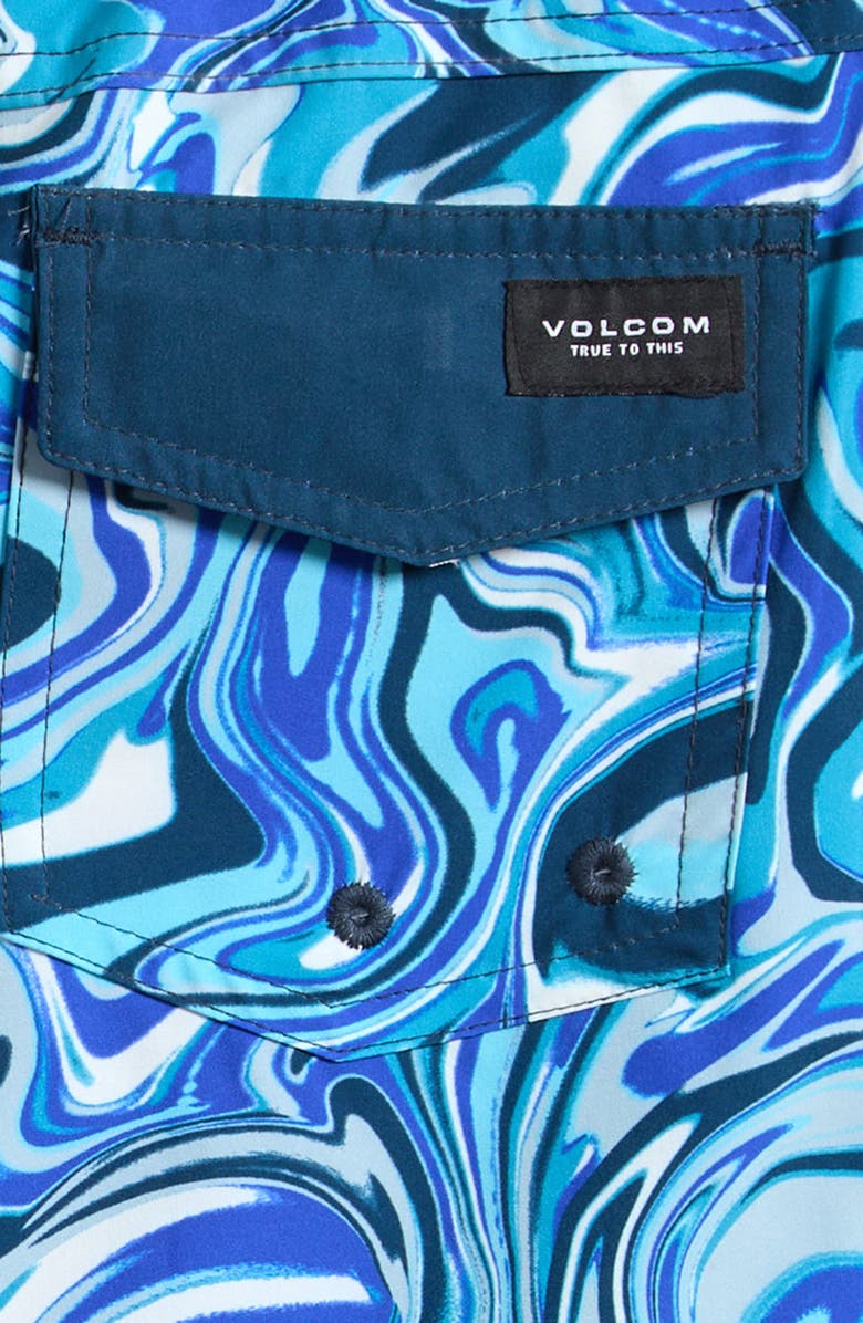 Volcom Kids' Lido Swim Trunks, Alternate, color, Navy