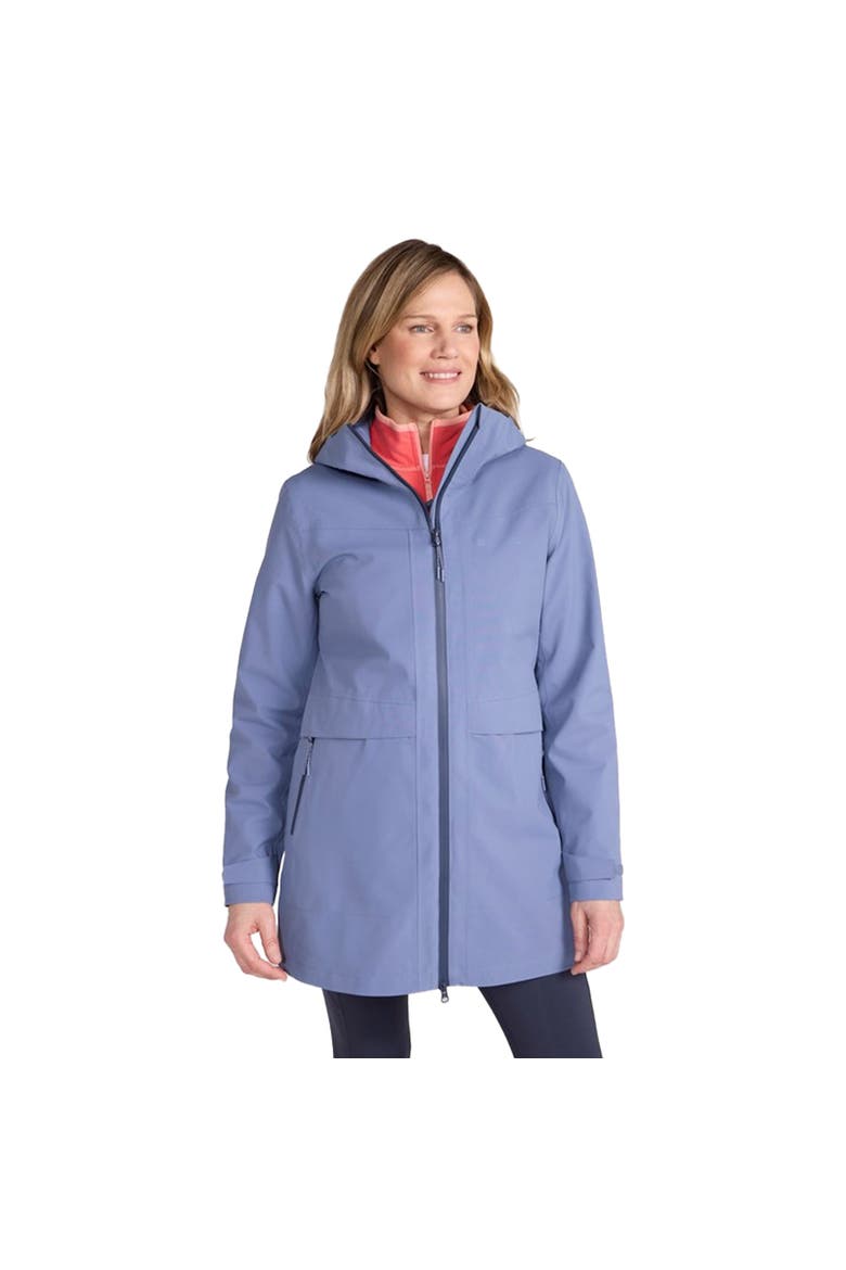 April Longline Waterproof Jacket, Alternate, color, Blue