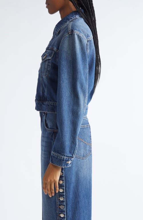 Stella Mccartney Dark Blue Button Up Denim Jacket Dark Blue In Blue