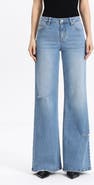Bayeas Mid Rise Wide Leg Jeans