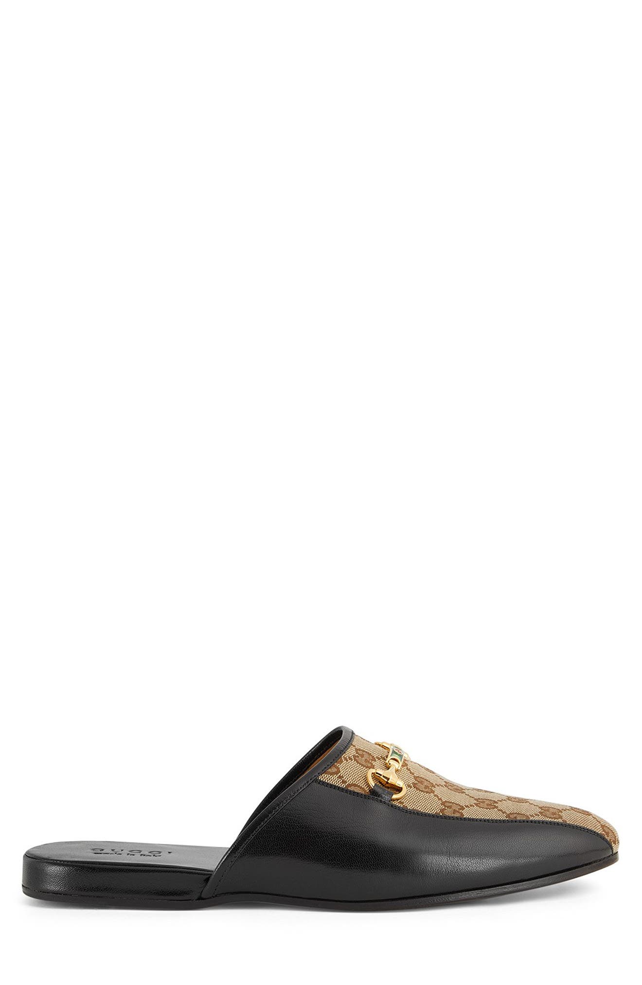 Gucci Lucius Horsebit GG Supreme Slipper, Alternate, color, 