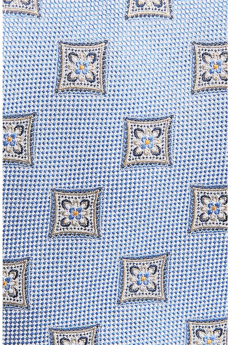 Check Jacquard Silk Tie, Alternate, color, LT BLUE