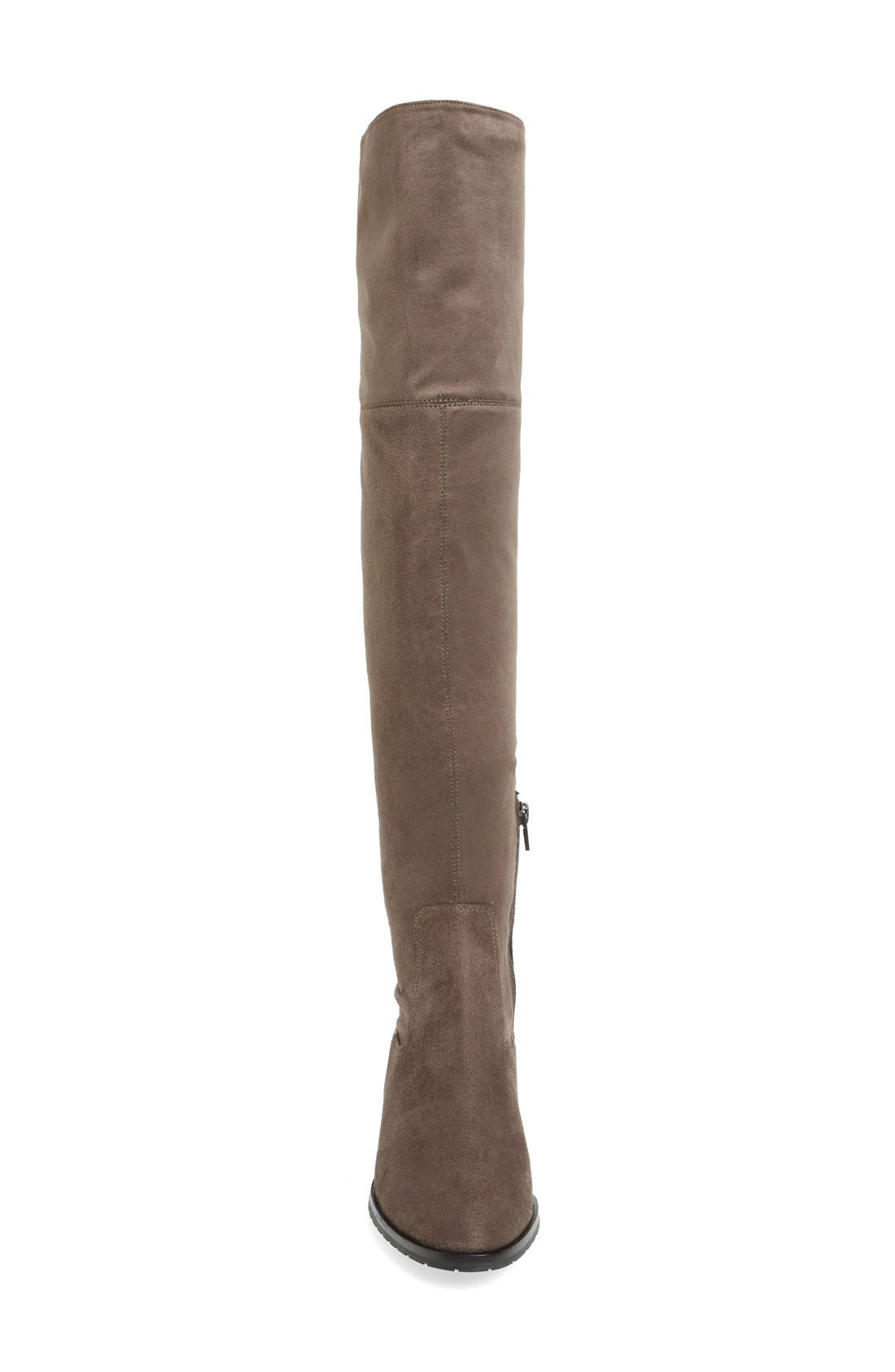 'Luci' Over the Knee Boot, Alternate, color, CHARCOAL FABRIC