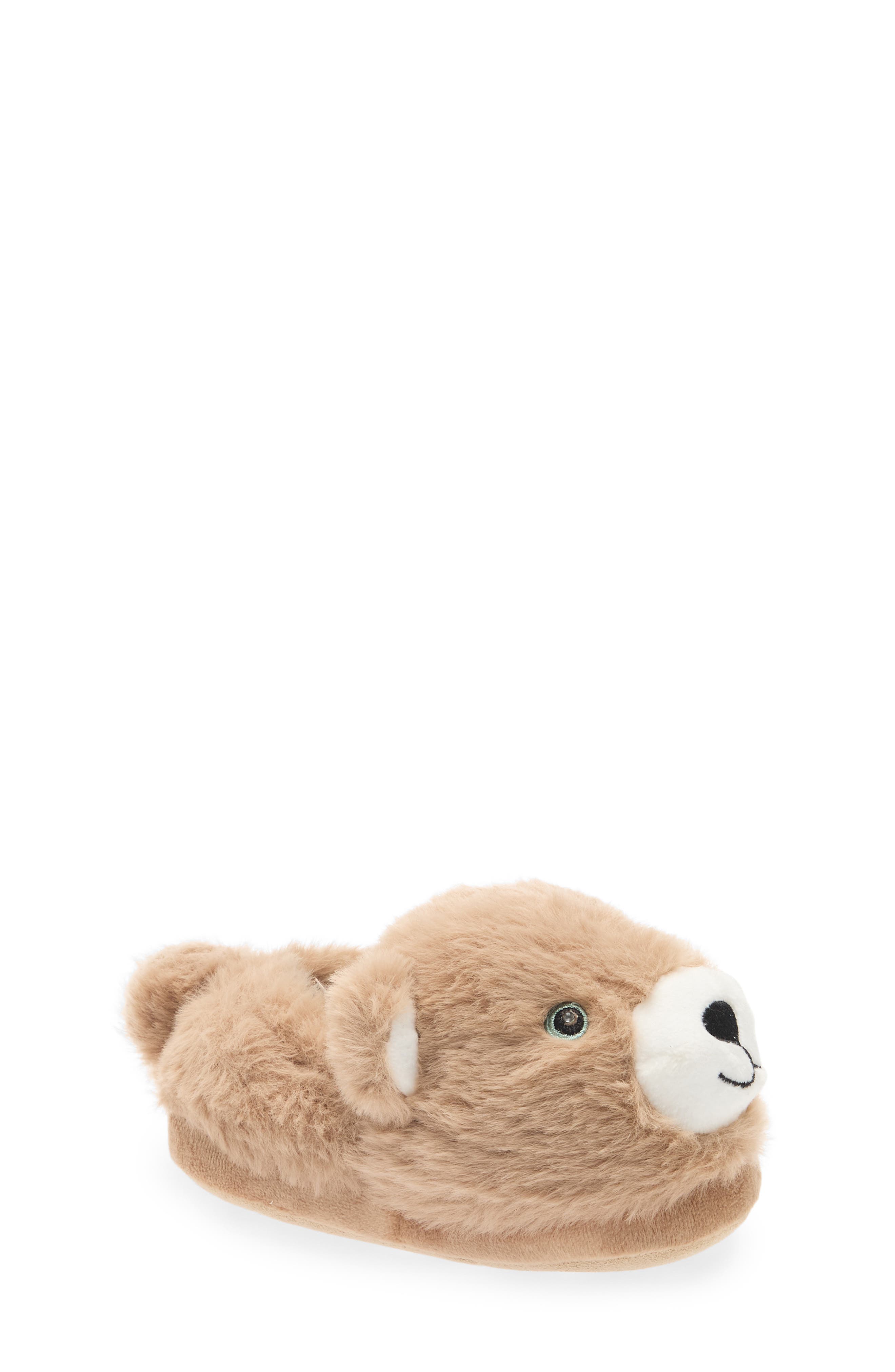 Kids' Cuddles Bear Light-Up Faux Fur Slipper