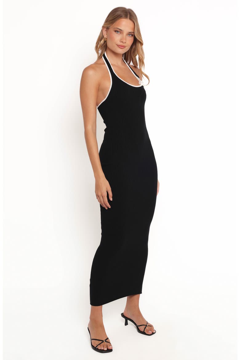 Freja Rib Sleeveless Sweater Dress, Alternate, color, CREAM/ BLACK