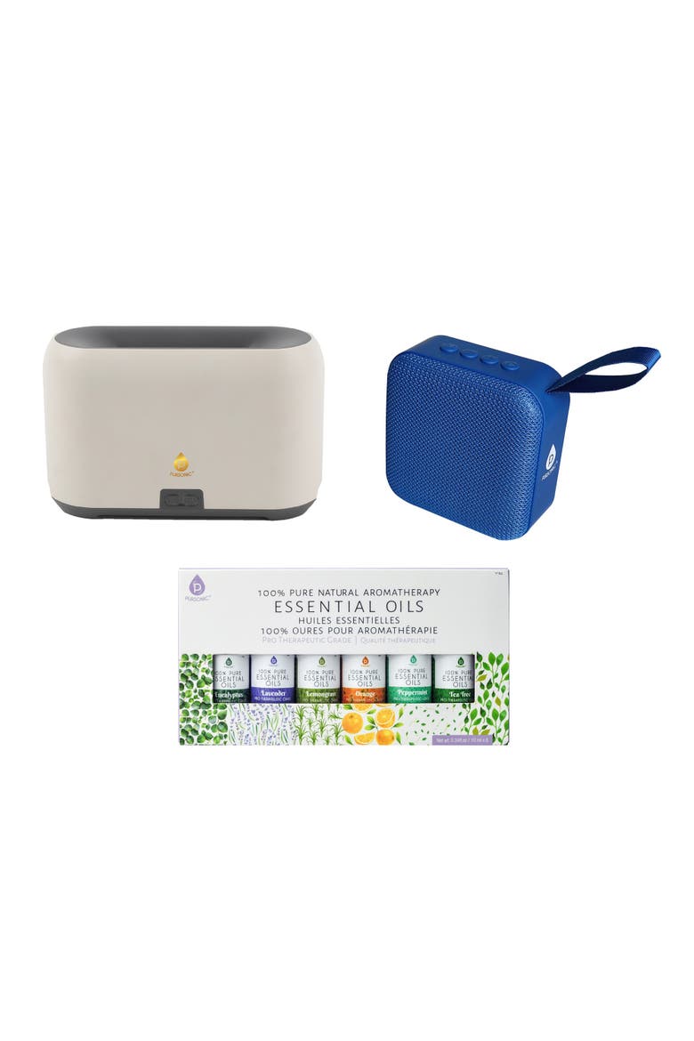 FlameGlow Diffuser, Oils & 360° Speaker, Main, color, Multicolor