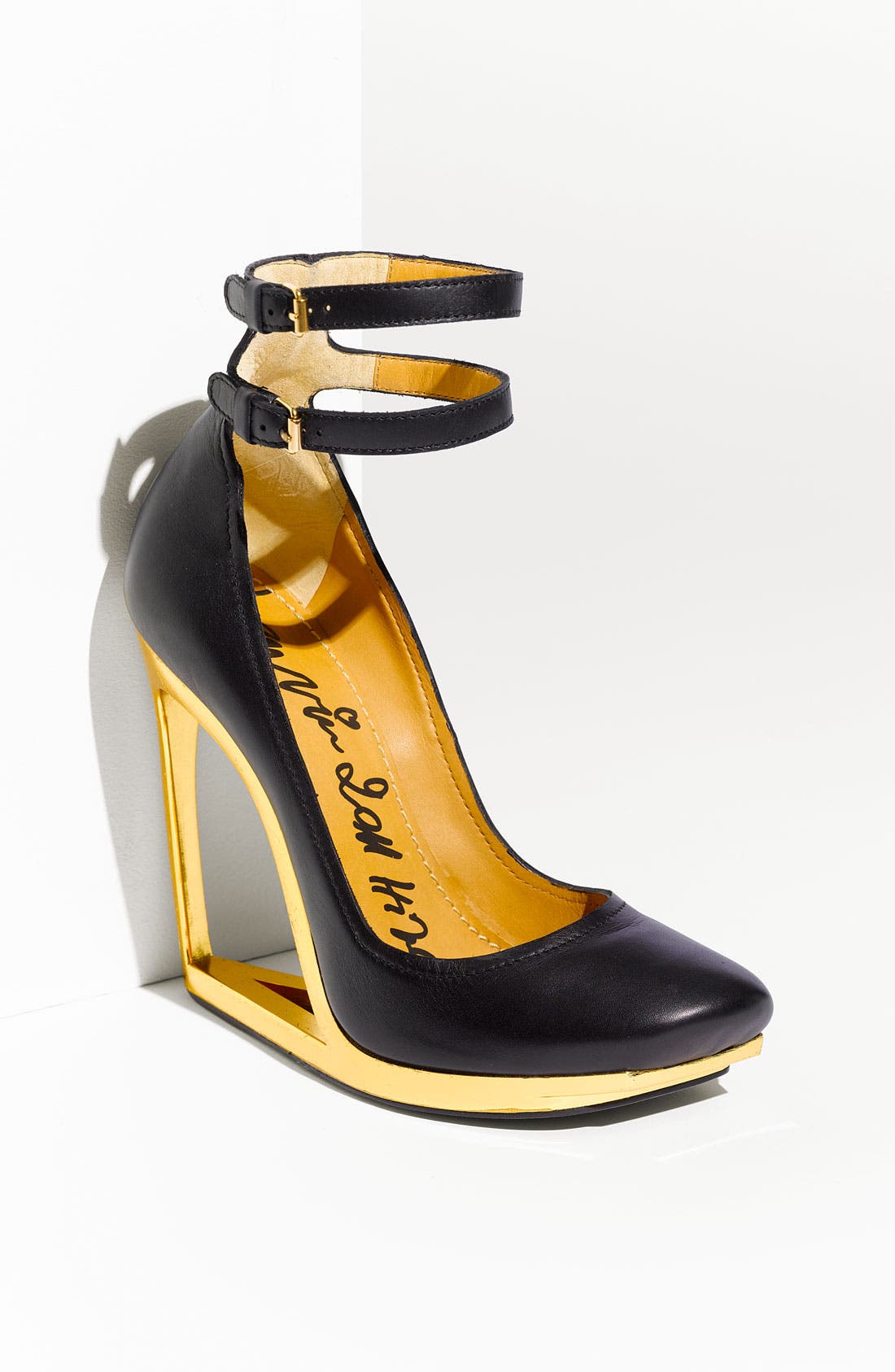 Cutout Heel Pump, Main, color, NOIR