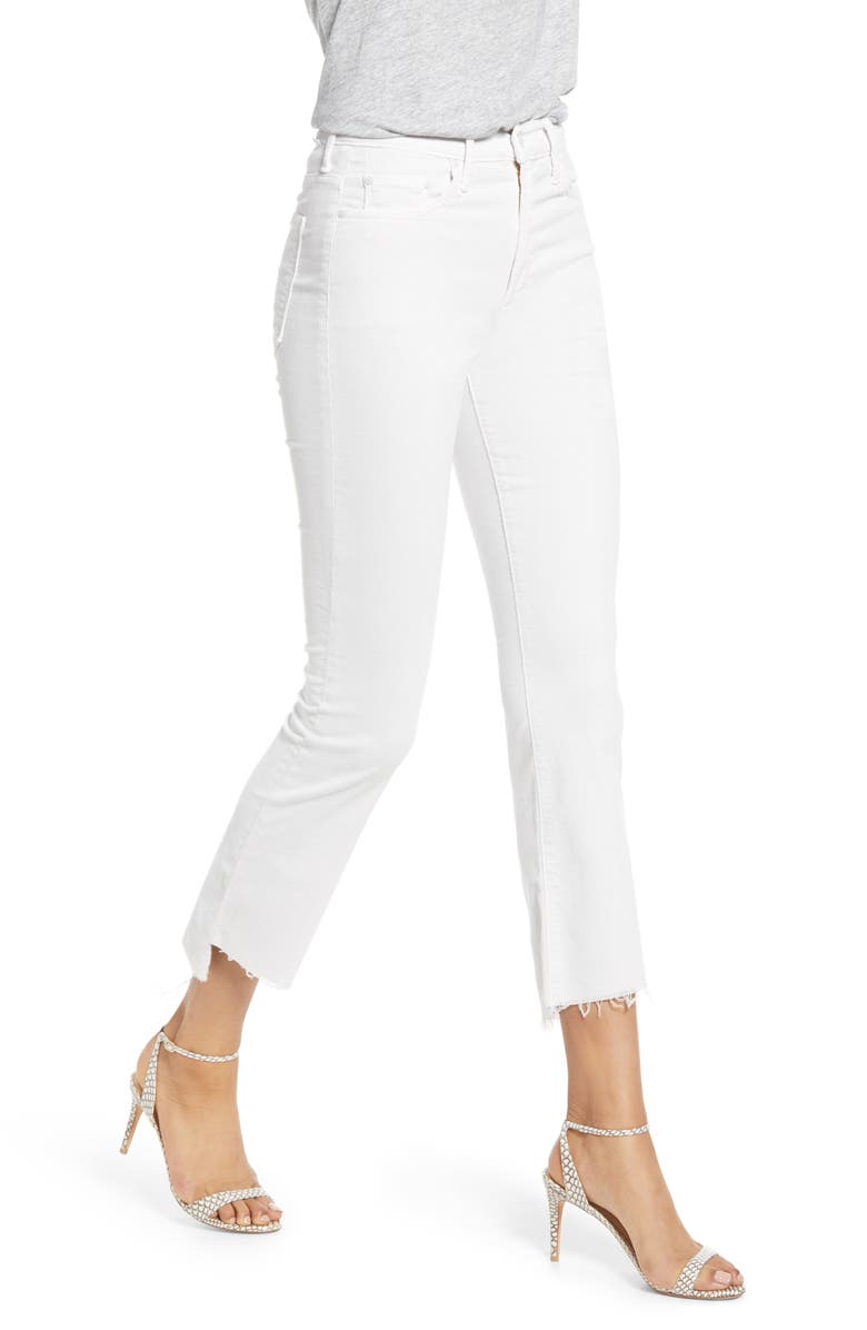 MOTHER The Insider High Waist Crop Step Fray Jeans, Alternate, color,