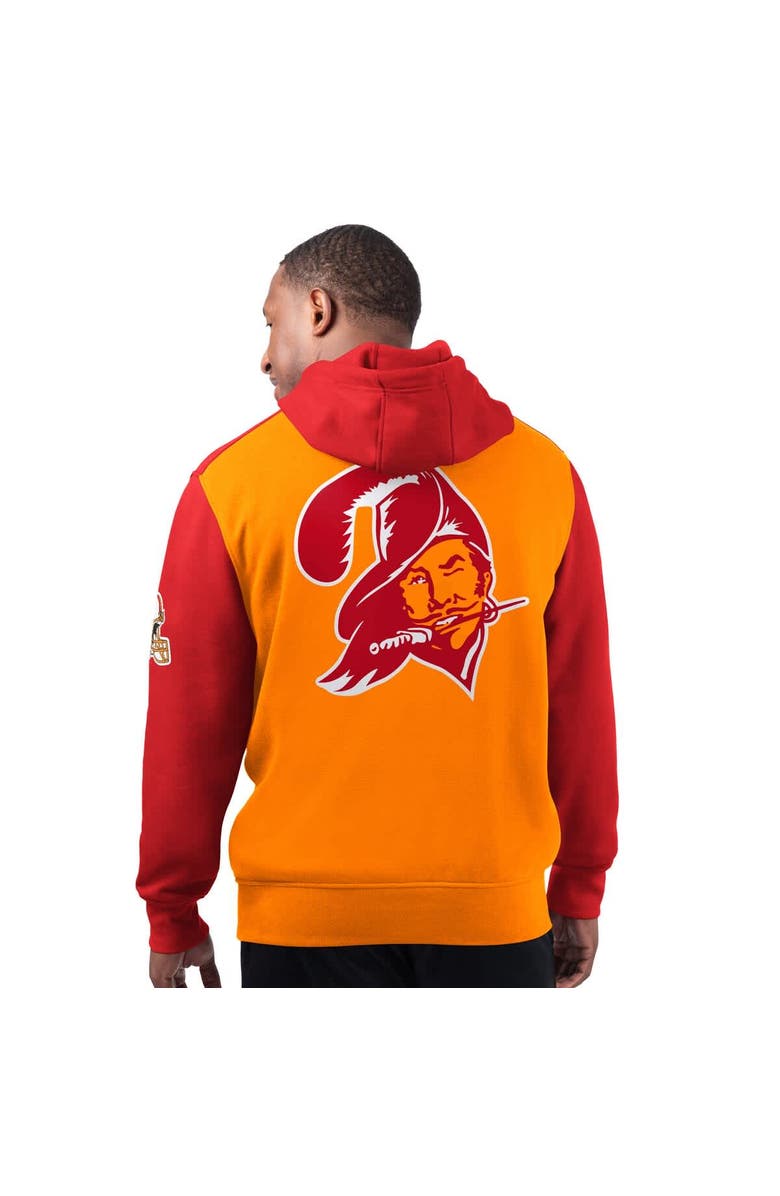 STARTER Men's Starter Orange Tampa Bay Buccaneers Extreme Vintage Logo Pullover Hoodie, Alternate, color, Orange