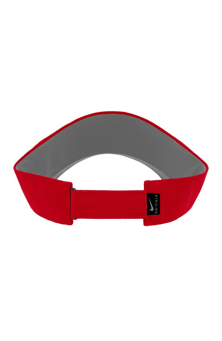 Nike Men's Nike Red Ole Miss Rebels 2025 On-Field Ace Performance Adjustable Visor, Alternate, color, Red