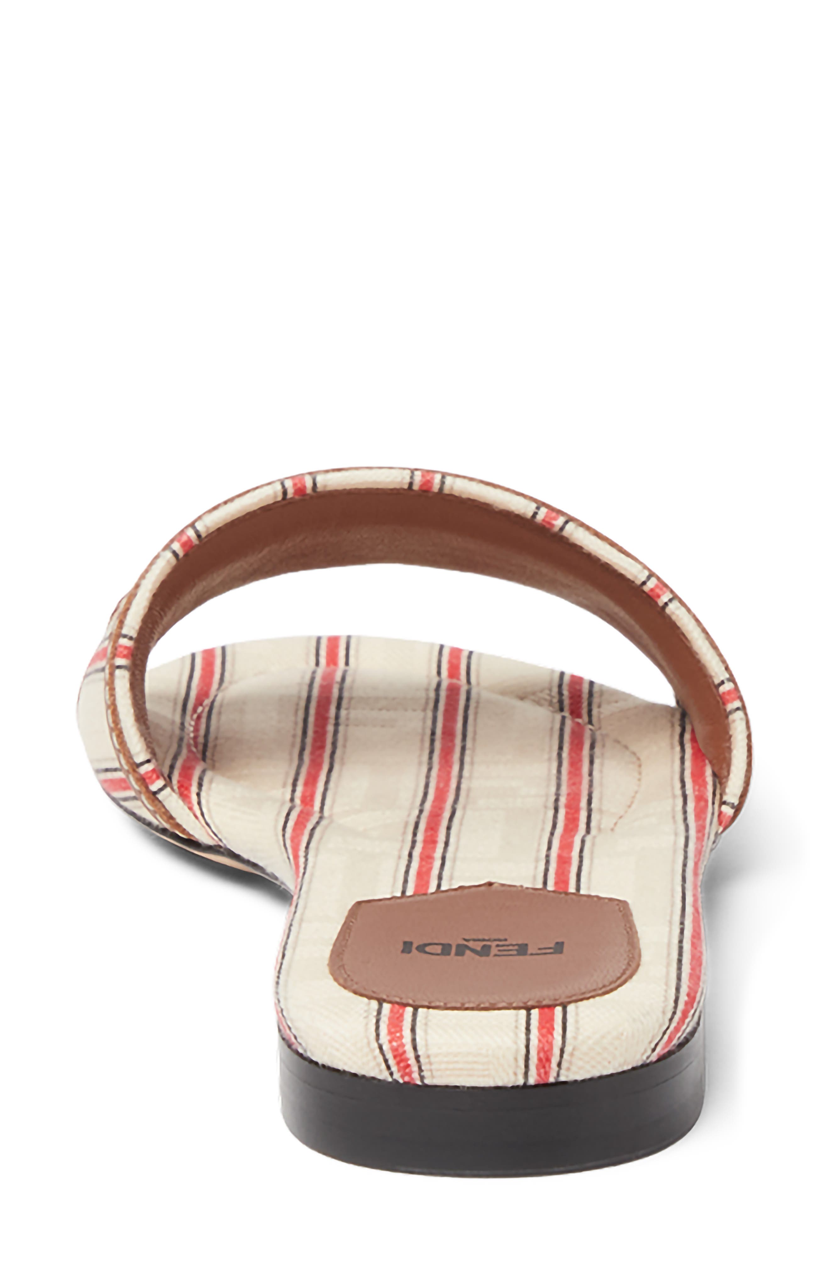 Fendi Sunshine Slide Sandal, Alternate, color, Stripe Multi