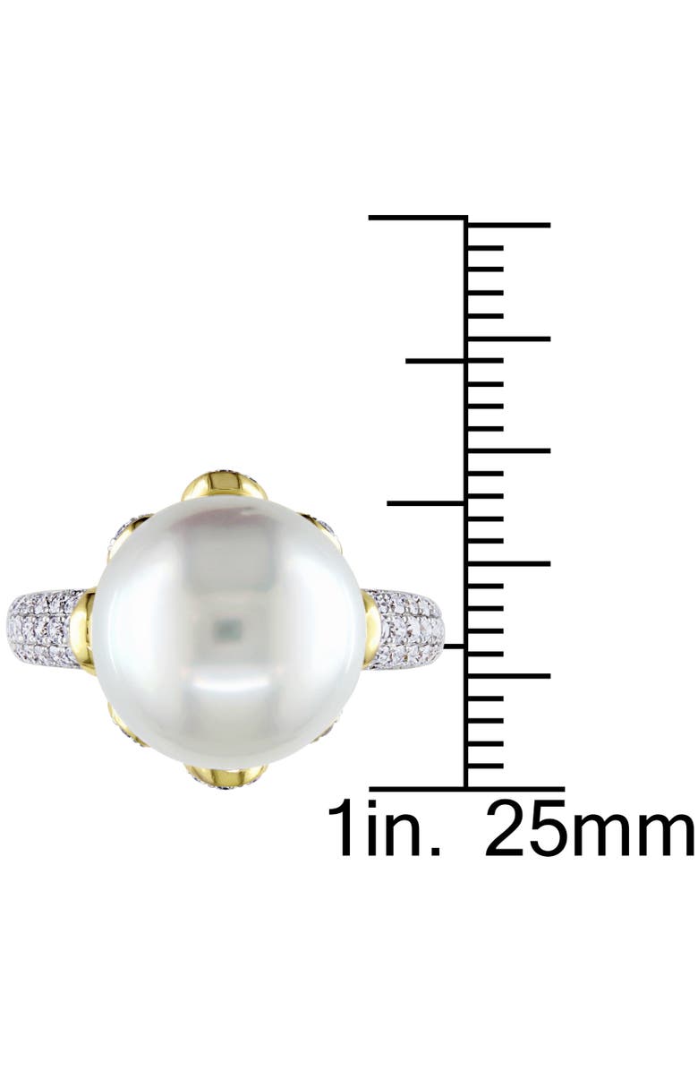 Julianna B. Pearl & Diamond Cocktail Ring 14k, Alternate, color, Cultured Pearl