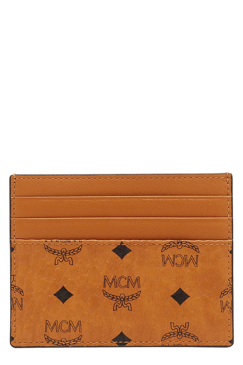 Money Clip Card Case in Visetos Original, Main, color, COGNAC