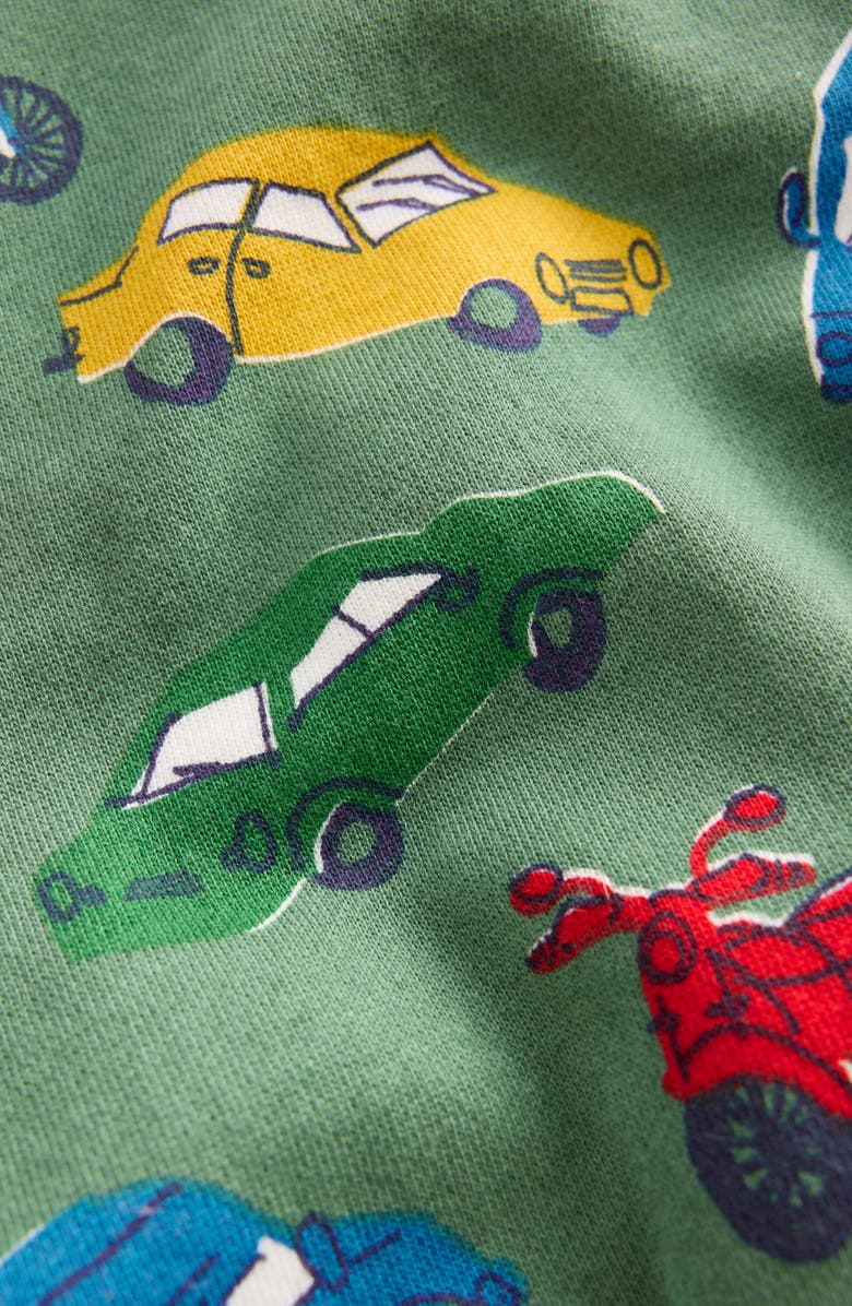 Mini Boden Kids' Traffic Print Cotton Sweatshirt, Alternate, color, Willow Green Traffic Jam