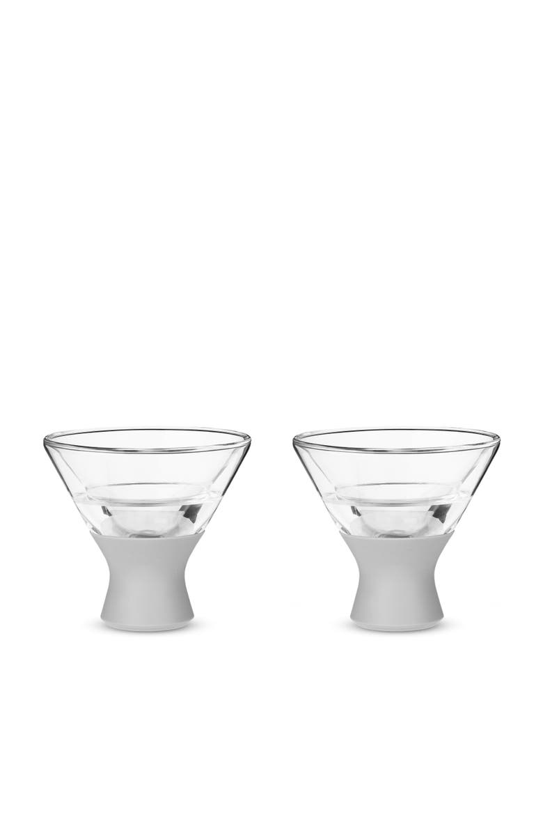 HOST Glass FREEZE Martini Cooling Cup Set of 2, Alternate, color, Gray