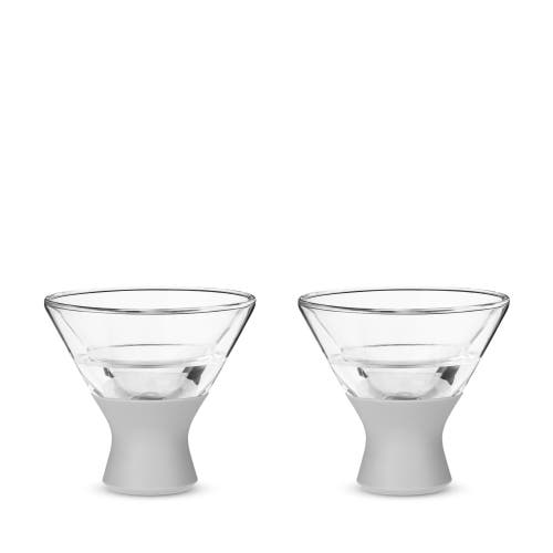 Host Glass Freeze Martini Cooling Cup Set Of 2 In Gray