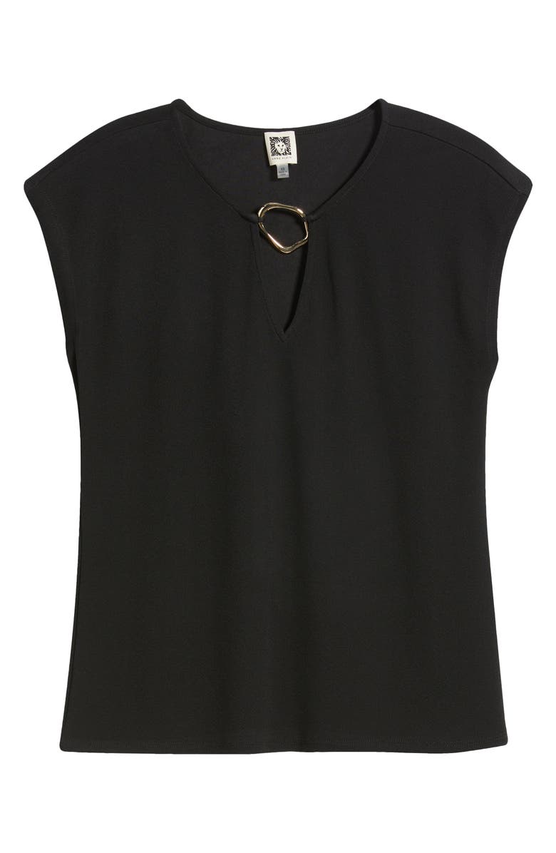 Anne Klein Cool Crepe V-Neck Top, Alternate, color, 