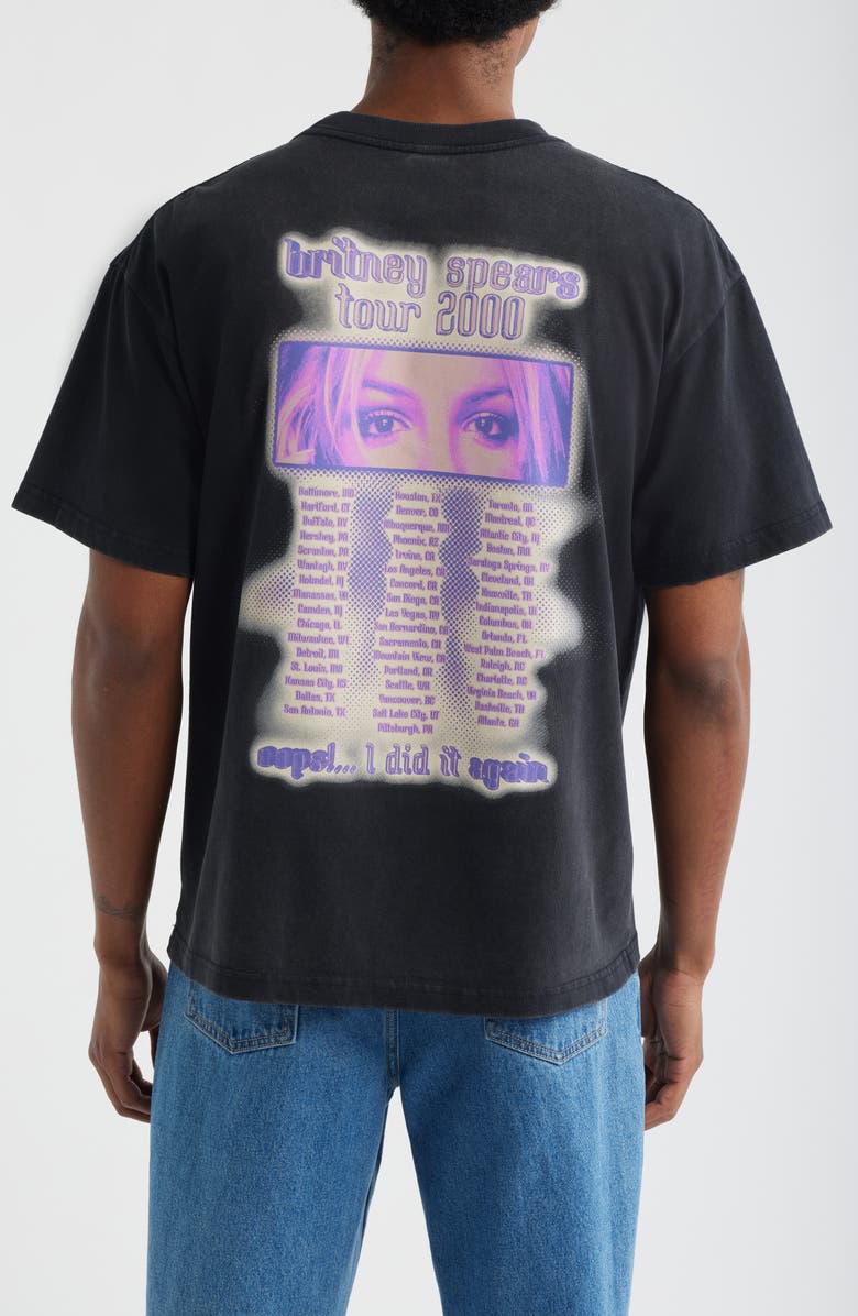 BRAVADO Oversize Britney Spears Tour Graphic T-Shirt, Alternate, color, Washed Black