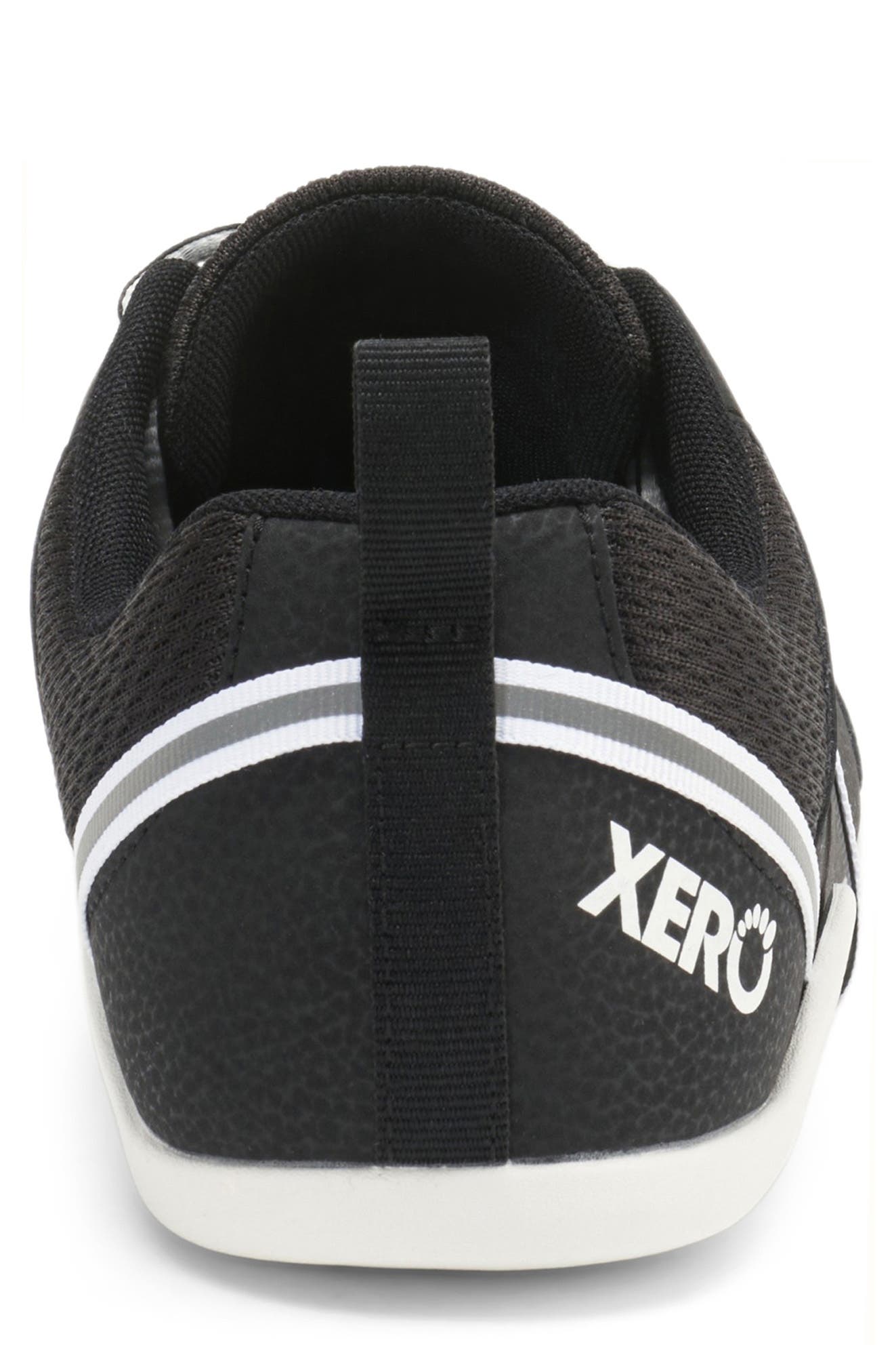 XERO SHOES Prio Barefoot Sneaker, Alternate, color, Black / White