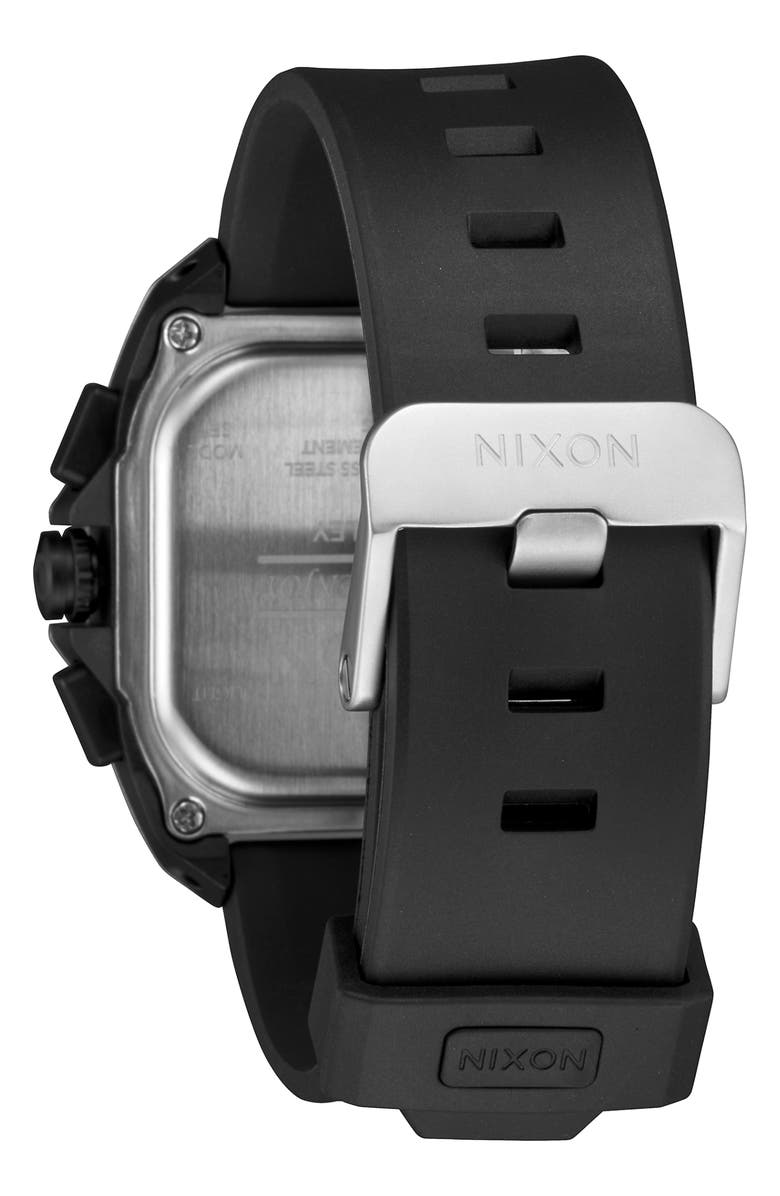 Nixon Ripley Ana-Digi Silicone Strap Watch, 47mm, Alternate, color, Surplus / Black