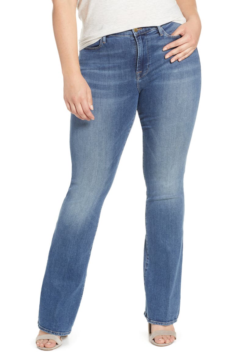 Le High Flare Jeans, Alternate, color, CRISTALLO