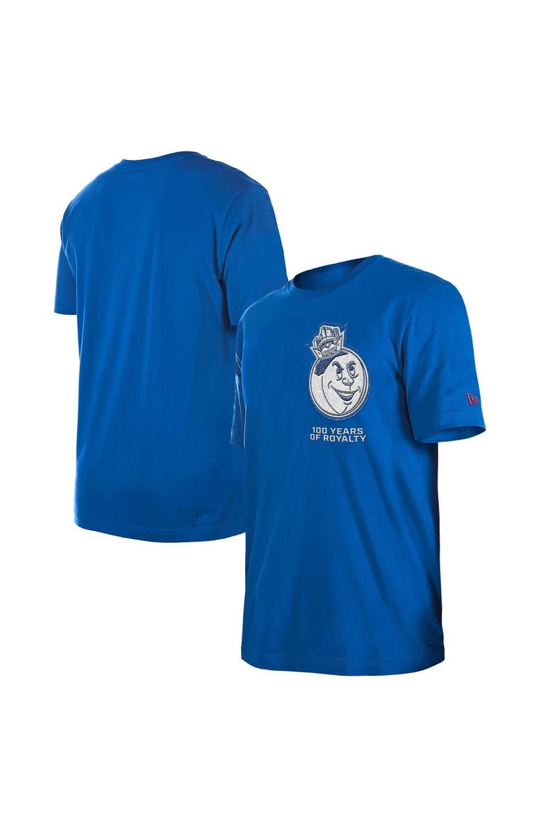 New Era Men's New Era Blue Sacramento Kings 2024/25 City Edition Chenille Heavyweight T-Shirt, Main, color,