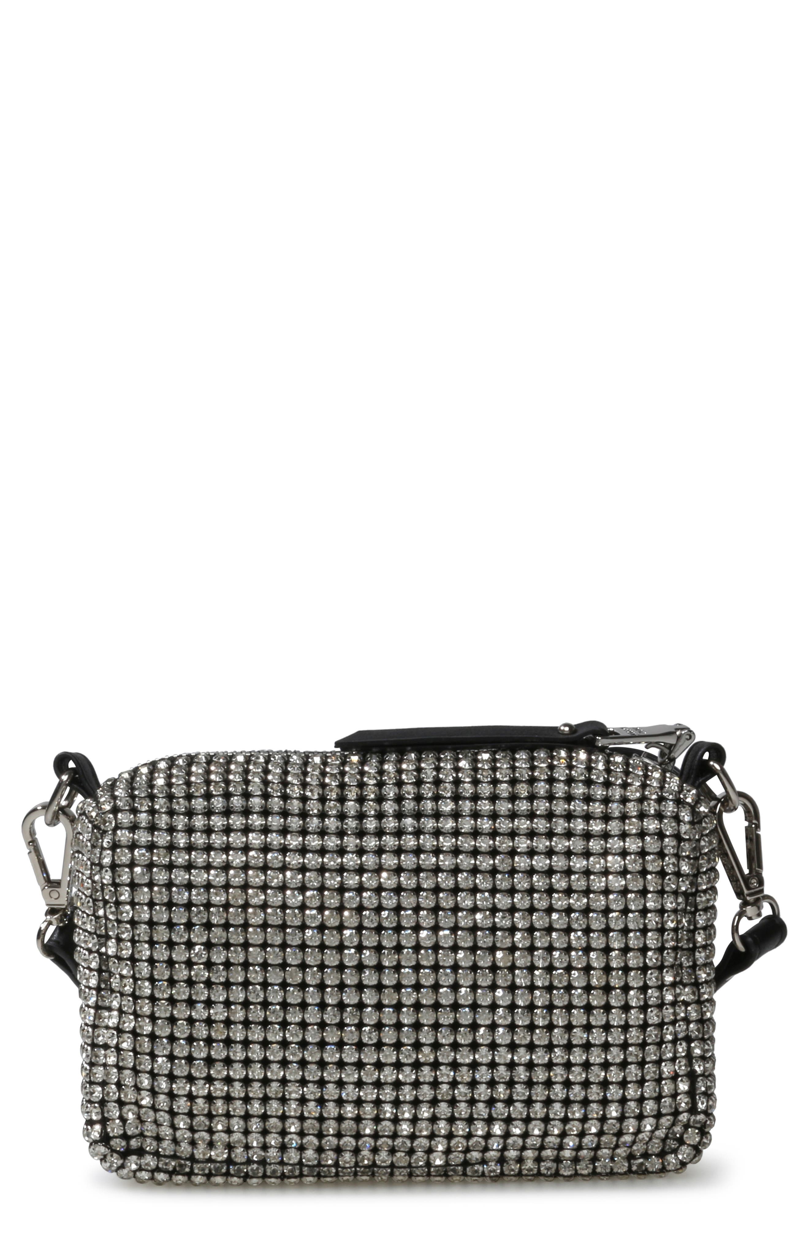 Noble Crystal Embellished Crossbody Bag, Main, color, CRYSTAL