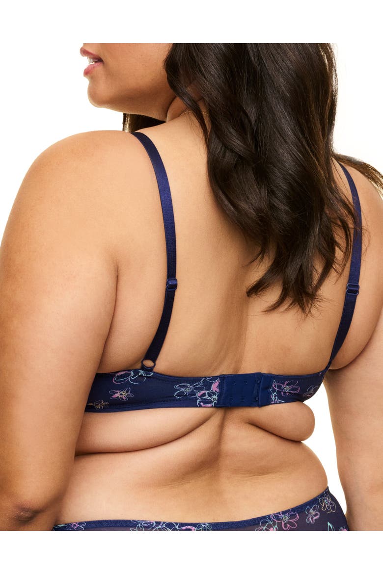 Prisma Contour Quarter Cup Bra, Alternate, color, Floral blue