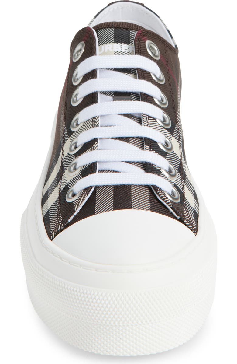 Burberry Jack Check Low Top Sneaker, Alternate, color, Mahogany Ip Check
