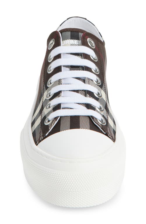 Burberry Check-pattern Low-top Sneakers In Brown