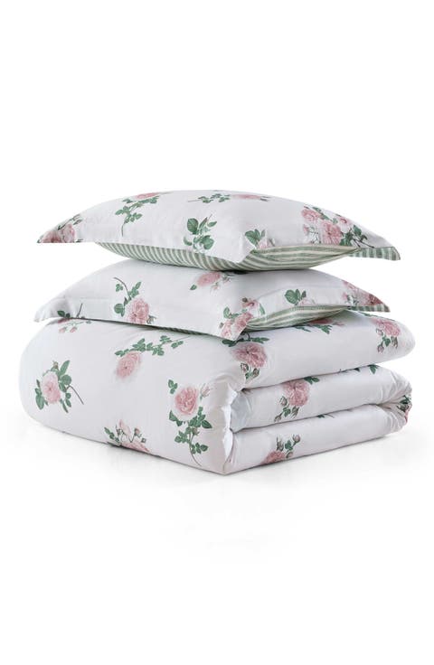 Tea Rose Cotton Sateen Comforter Set