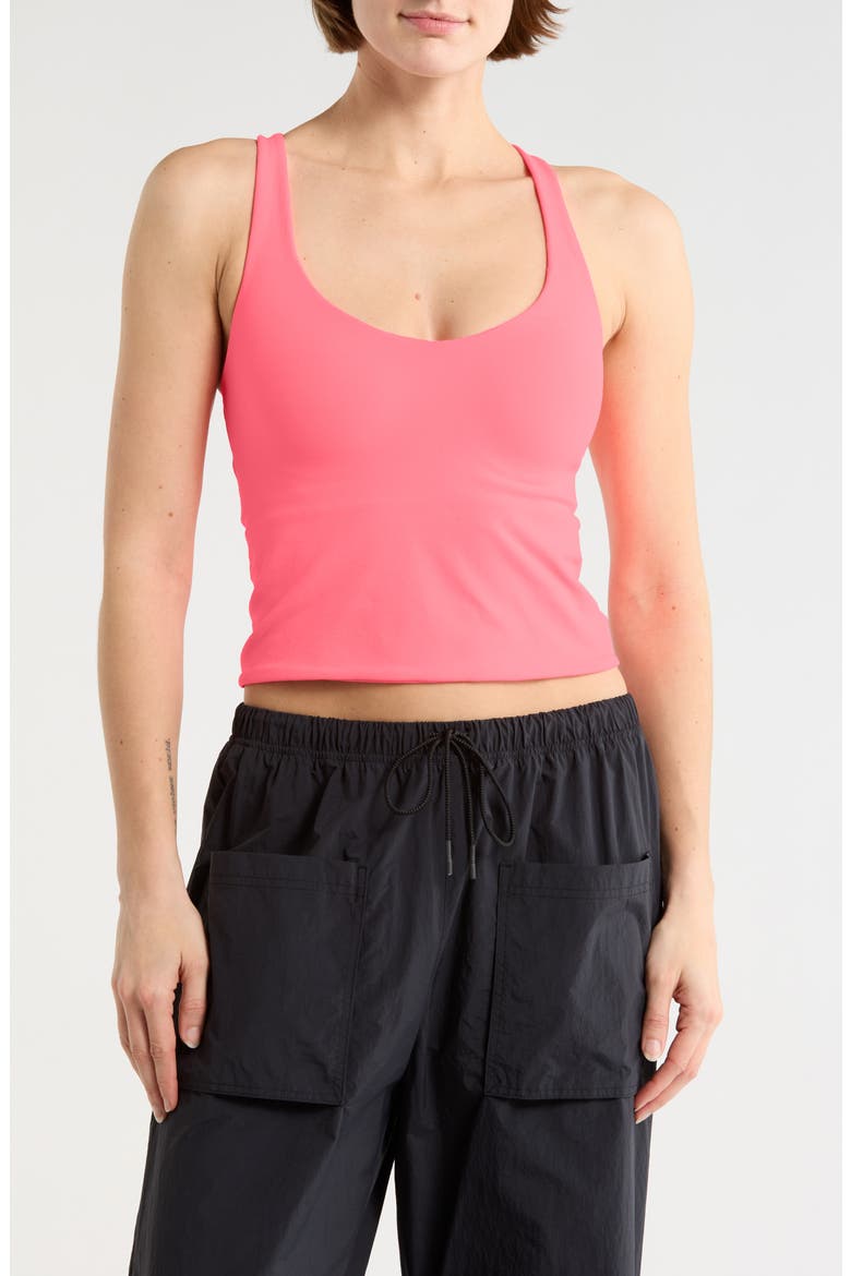 Good Karma Sculpt Tank, Main, color, JUST PEACHY