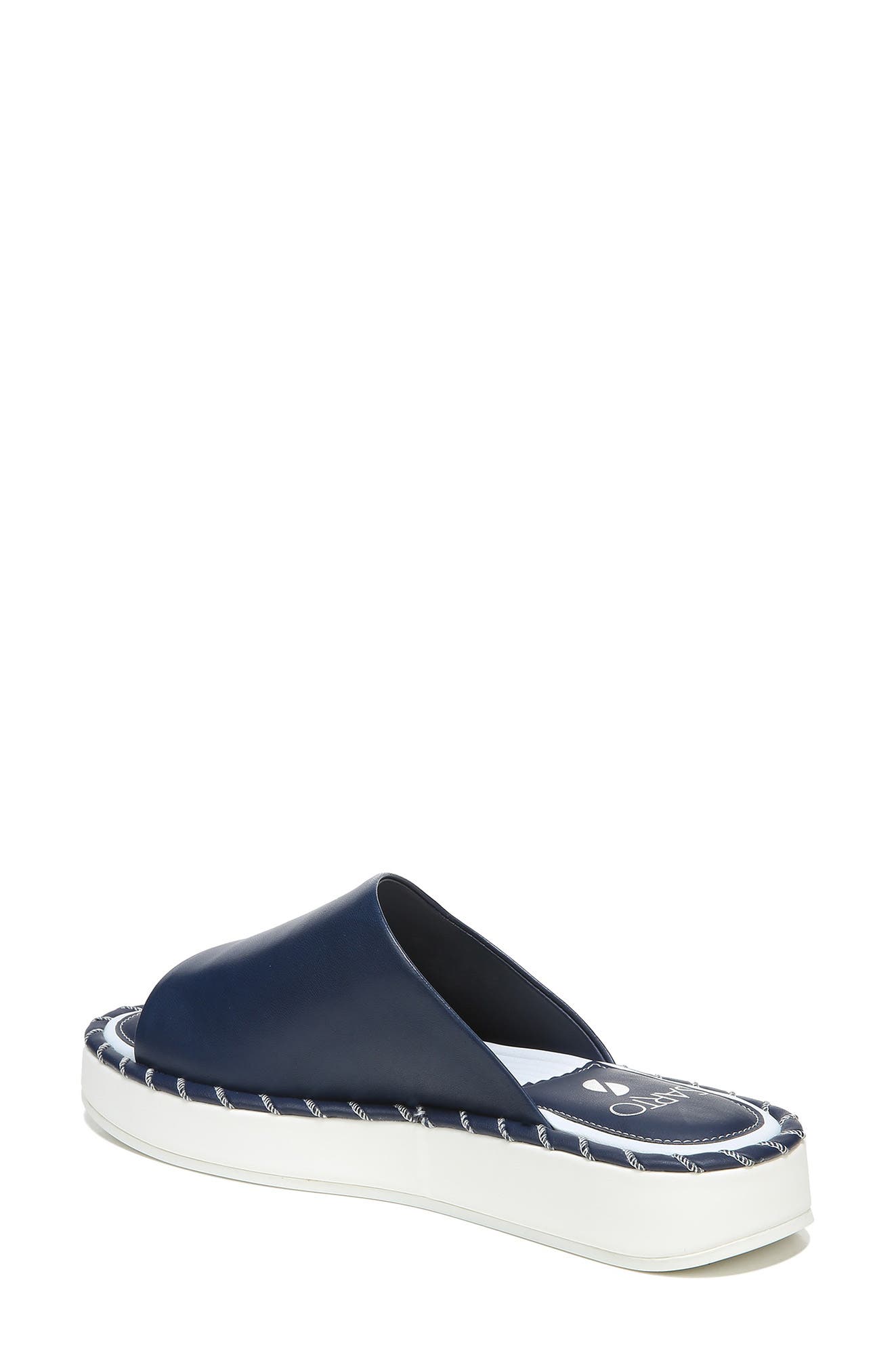 Zoe Platform Slide Sandal, Alternate, color, NAVY LEATHER
